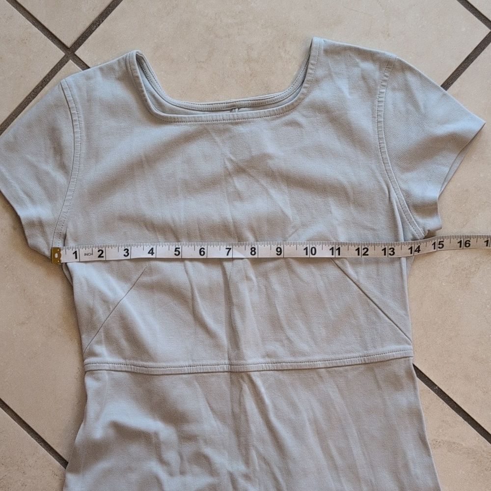 Everlane Party Of One Tee Mini Dress Shift Sky Light Blue Size XXS - Picture 4 of 8